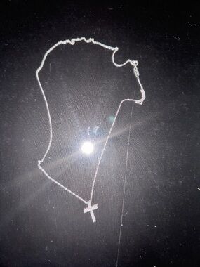 Sterling Silver Cross Pendant Necklace - Silver